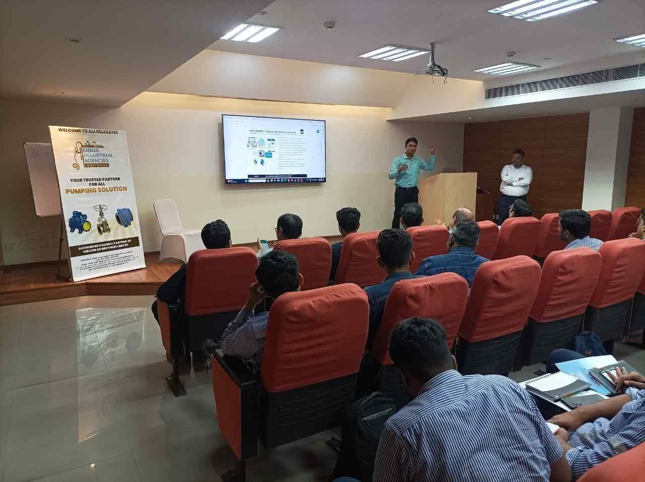 Shree team presenting at a KBL pumping solutions seminar